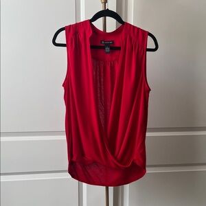INC International Concepts Red Drape Tank Top